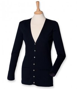 Henbury H723 - Ladies Cotton Acrylic V Neck Cardigan