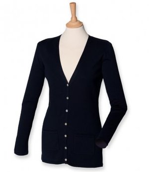 Henbury H723 - Ladies Cotton Acrylic V Neck Cardigan