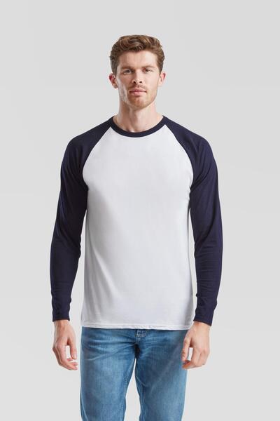 Fruit of the Loom F61028 - Classic Long Sleeve Baseball Tee for Men