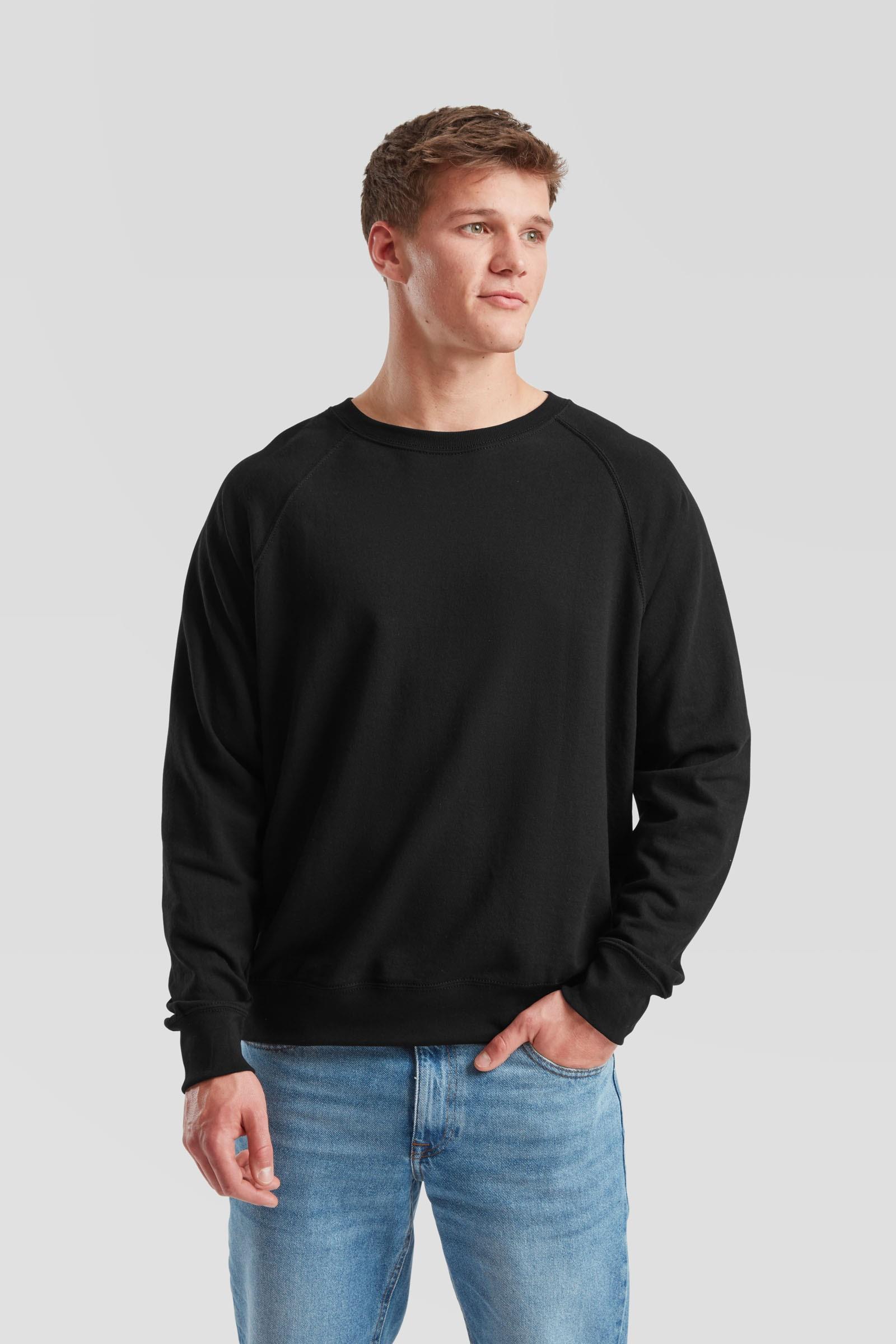 Fruit Of The Loom F62138 - Lightweight Raglan Sweat - Black