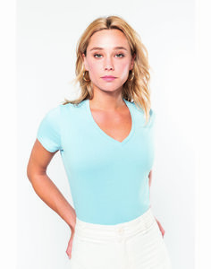Kariban K381 - LADIES' SHORT SLEEVE V-NECK T-SHIRT
