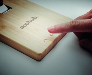 NEAT LIGHT Eco-Friendly Bamboo Desk Lamp with Wireless Charger - GiftRetail MO6346