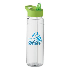 ALABAMA RPET Eco-Friendly 650ml RPET Bottle with Flip Lid and Straw - GiftRetail MO6467