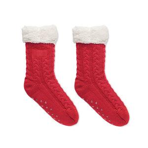 CANICHIE Cozy Cable Knit Slipper Socks with Sherpa Lining - GiftRetail MO6573