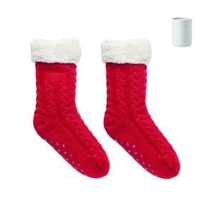 CANICHIE Cozy Cable Knit Slipper Socks with Sherpa Lining - GiftRetail MO6573