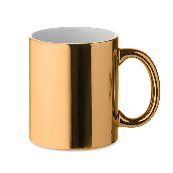 HOLLY Elegant Metallic Finish Ceramic Mug 300 ml - GiftRetail