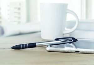 MULTIPEN Versatile 3-Color Ink Pen with Stylus Tip - GiftRetail MO8812