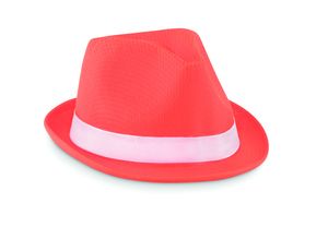 WOOGIE Vibrant Polyester Straw Hat with White Band - GiftRetail MO9342