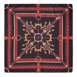 VICTORIA Eco-Friendly Patterned Satin Shawl 90x90CM - GiftRetail MO2074