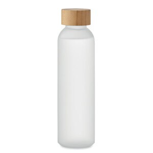 ABE Eco-Friendly Frosted Glass Bottle with Bamboo Lid - GiftRetail MO2105