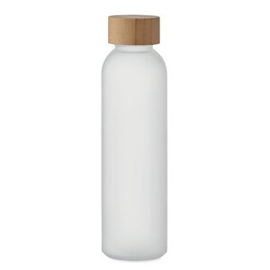 ABE Eco-Friendly Frosted Glass Bottle with Bamboo Lid - GiftRetail MO2105