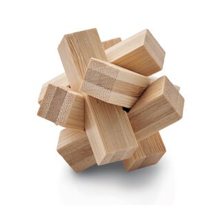CUBENATS Eco-Friendly Bamboo Star Brain Teaser Puzzle - GiftRetail MO6987