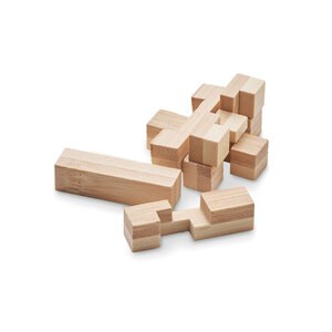 SQUARENATS Eco-Friendly Bamboo Brain Teaser Puzzle Box - GiftRetail MO6988