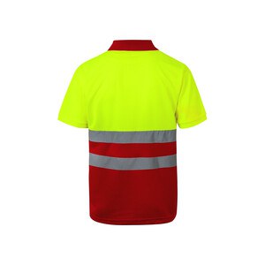 Velilla 36063 - Two-tone bird-eye polo shirt (160g/m²) with short sleeves, in polyester (100%)