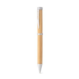 Bamboo ball pen with twist mechanism and metal clip - Egotier 91339