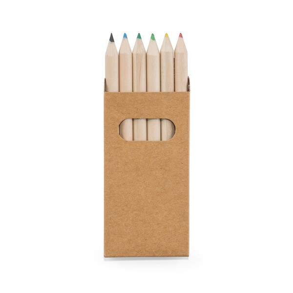 Pencil box with 6 coloured pencils - Egotier 91750