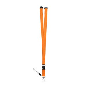 Polyester lanyard with metal carabiner - Egotier 94402