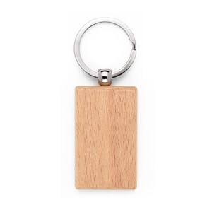 Rectangular keyring in beech wood - Egotier 95091