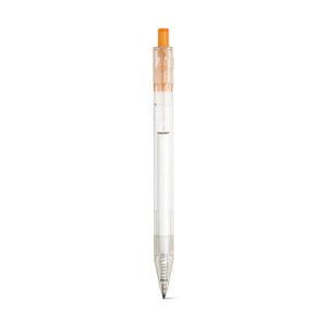 rPET ball pen pen with coloured button - Egotier 91794
