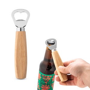 Bottle opener in metal and wood - Egotier 94134