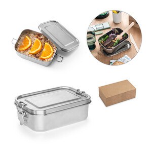 Lunch Box. Robust hermetic box made of stainless steel (90% recycled) 750 mL - Egotier 94277