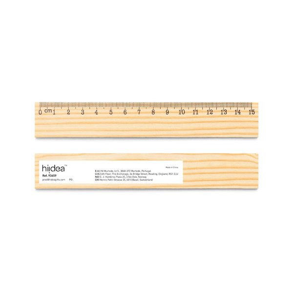 Pine wood ruler with 15 cm scale - Egotier 93659