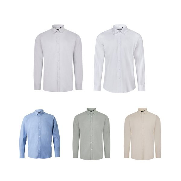 Velilla 36159 - Men's Oxford shirt (180 g/m²) in cotton (50%), polyester (45%) and elastane (5%)