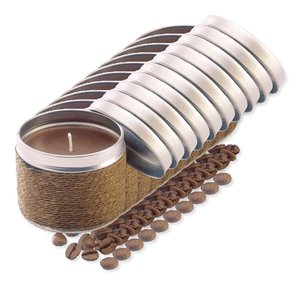 Pack of 100 GiftRetail IT2873 - DELICIOUS Aromatic Tin Candle in Decorative Box