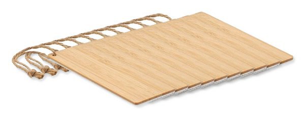 Pack of 10 GiftRetail MO6593 - KUMAKU Eco-Friendly Bamboo Bookmark with Jute Cord