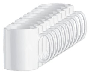 Pack of 100 GiftRetail MO8040 - SUBLIM Premium 300ml Ceramic Mug for Sublimation Printing