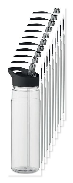 ALABAMA RPET Eco-Friendly 650ml RPET Bottle with Flip Lid and Straw