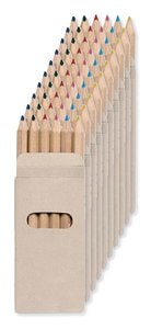 Pack of 100 GiftRetail KC2478 - ABIGAIL Premium 6-Pack Colored Pencils in Compact Abigail Box