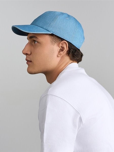 Atlantis Iraya 5 Panel Unstructured Low Profile Mid Visor Denim Recycled Cap