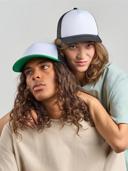 Atlantis Rapper S 5 Panel Structured Foam Mid Profile Curved Visor Recycled Trucker Cap