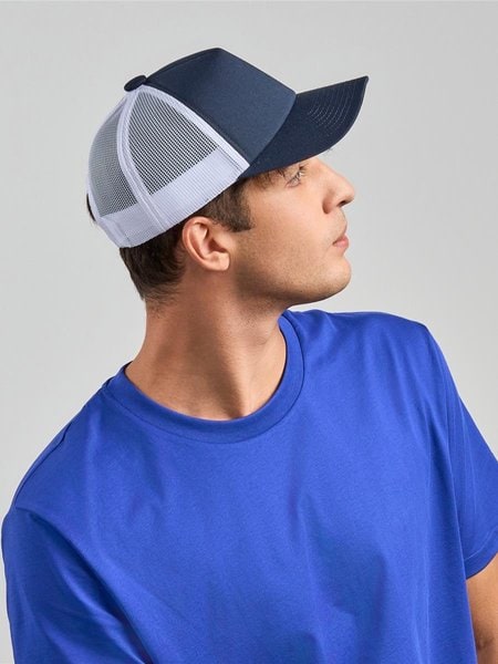Atlantis Record S 5 Panel Structured High Profile Mid Visor Recycled Trucker Cap