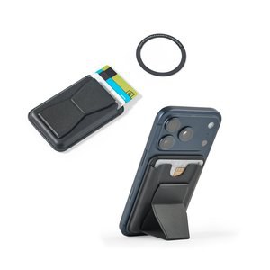 Magnetic PU card holder that attaches easily to the back of your mobile phone, with RFID blocking - Egotier 95130